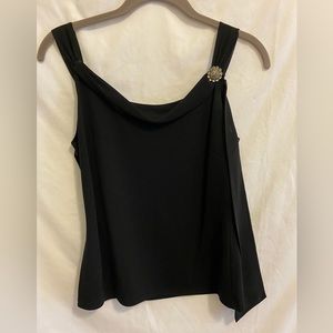 Ann Taylor LOFT embellished black tank top Size SP